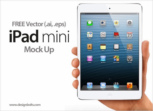 Free Vector New Apple iPad mini Tablet In (.ai & .eps) Format