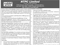 National Thermal Power Corporation Limited Vacancy 2023