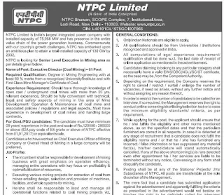 National Thermal Power Corporation Limited Vacancy 2023