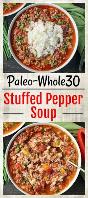 STUFFED PEPPER SOUP (PALEO & WHOLE30) #paleo diet #paleo recipes