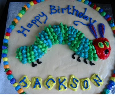 caterpillar cakes for kids. hair A hungry caterpillar from