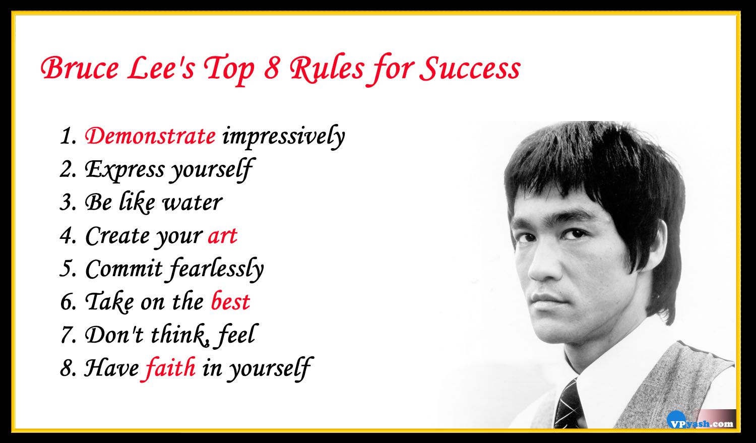 Bruce Lee Top 8 Inspiring Rules for Success