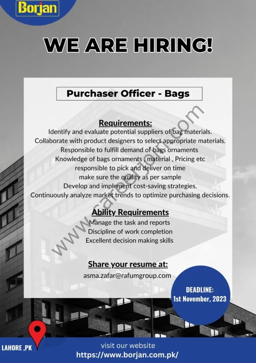 Jobs in Borjan Pvt Ltd