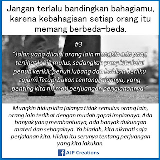  Kata-Kata Bijak Jangan Terlalu Bandingkan Kebahagiaanmu Dengan Kebahagiaan Orang Lain. #