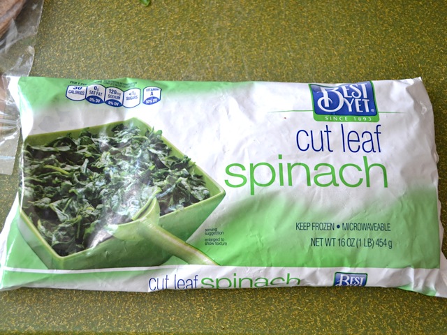 cut spinach