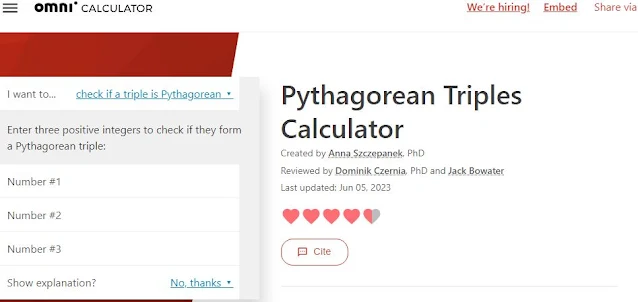 cara menghitung Tripel Pythagoras Online gratis -1