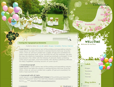 Technicolor Wedding is a beautiful blogger theme designed by EZwpthemes and 