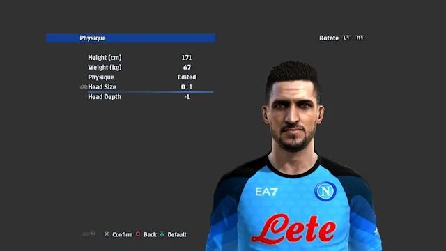 Matteo Politano Face For PES 2013