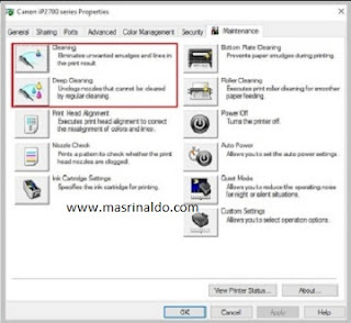 Cara Head Cleaning Printer Canon
