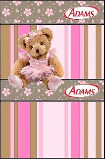 Ballerina Bear Free Printable Gum Adams Labels.