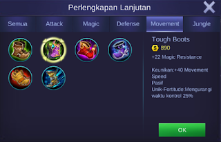 Tough Boots mobile Legends