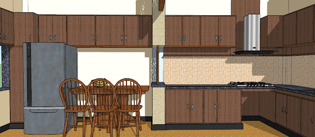 elevation of kitchen cum dining design ideas in modular kitchen