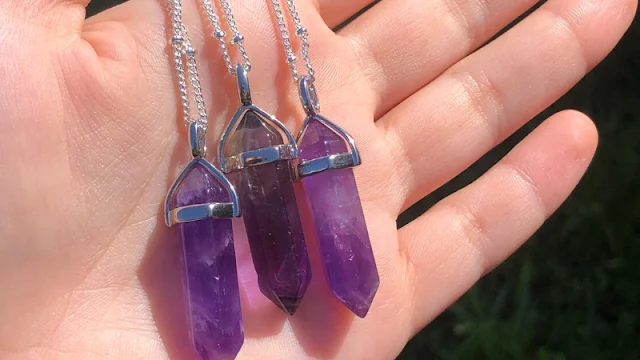 Various purple sapphire amulets