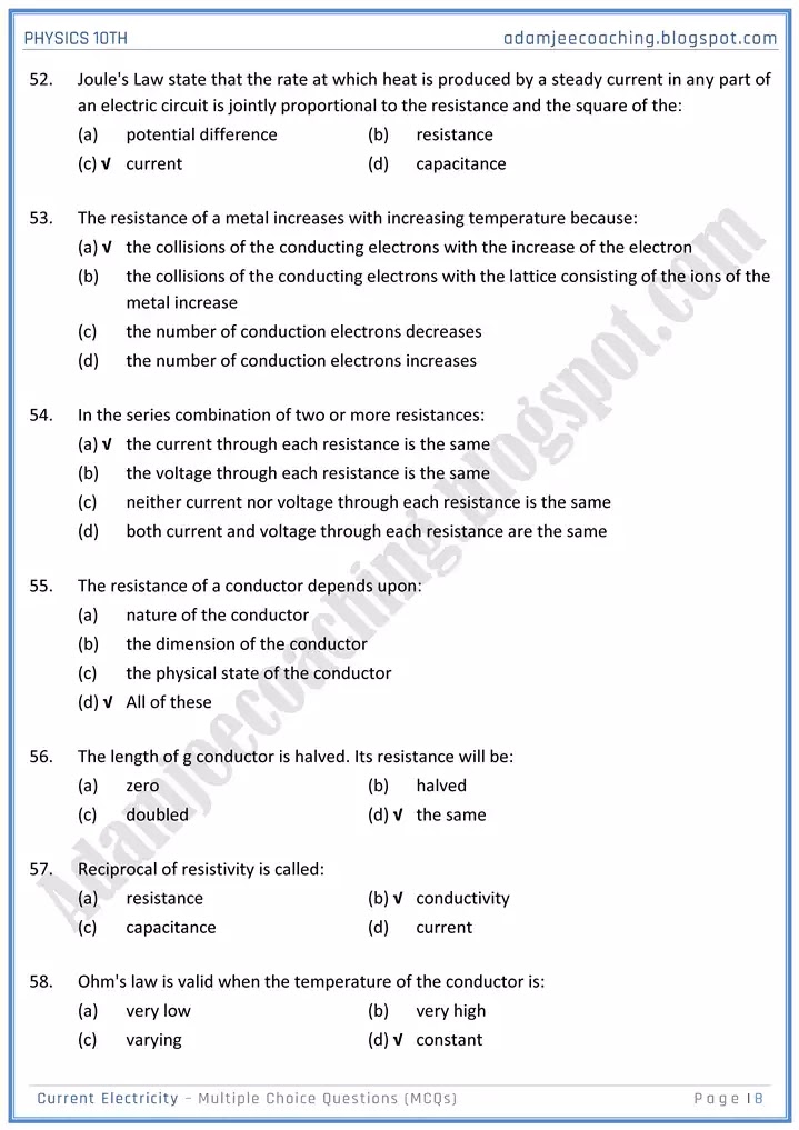 current-electricity-mcqs-physics-10th