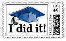 Graduation I did it! postage stamp