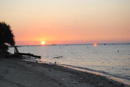 sunset di pantai bandengan jepara