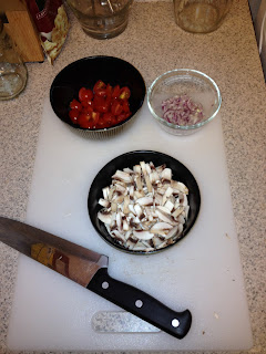 shallots cherry tomatoes mushrooms