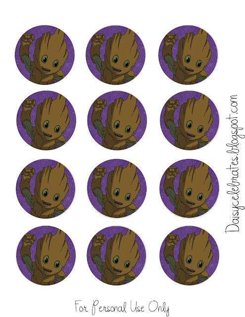 Guardians of the Galaxy Party. Baby Groot Free Printable Mini Kit.