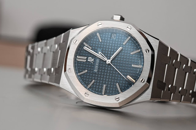 2020 Audemars Piguet Royal Oak aço 41 mm réplica em tons de prata 15500ST