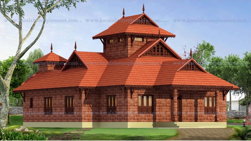 Budget Traditional Nalukettu  Style 3 Bedroom Home  with 