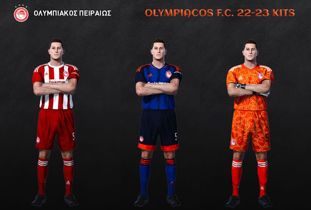 Olympiacos FC 22-23 Kits For eFootball PES 2021