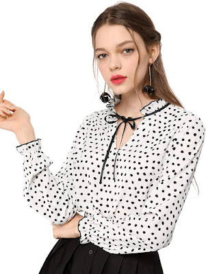 Vintage Polka Dot Blouses