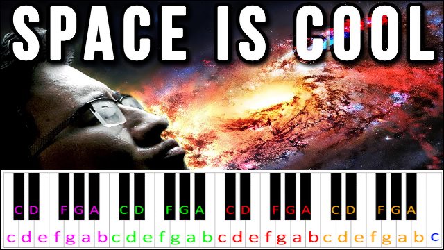 SPACE IS COOL by Markiplier Piano / Keyboard Easy Letter Notes for Beginners