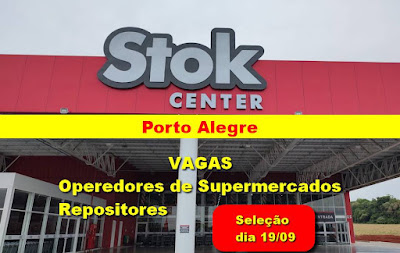 Stok Center seleciona Operadores de Supermercado e Repositores em Porto Alegre