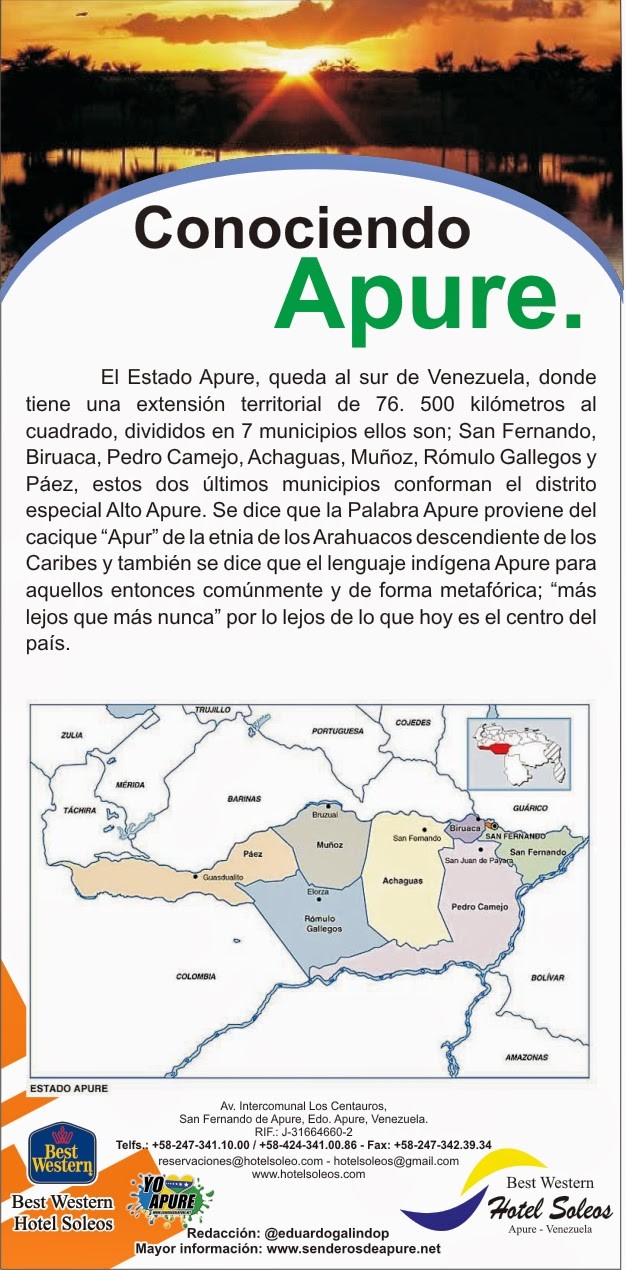 LIBRO YO AMO APURE; Origen del estado Apure. (Conociendo Apure)