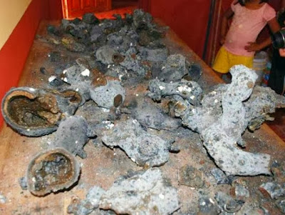 restos del meteorito en ichmul yucatan mexico