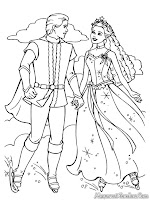 Mewarnai Gambar Pangeran Ken Dan Barbie Dalam Magic Pegasus