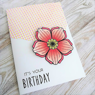 Birthday card with Create A Smile stamps