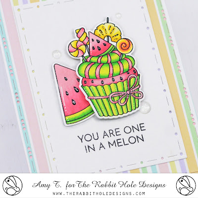 One in a Melon Stamp and Die Set illustrated by Agota Pop, Spring Floral Paper Pack, You've Been Framed - Layering Dies by The Rabbit Hole Designs #therabbitholedesignsllc #therabbitholedesigns #trhd