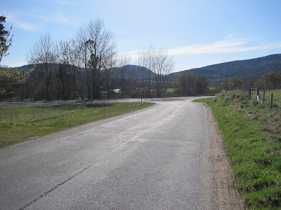 Walking towards the junction with the Braemar Road, Deeside