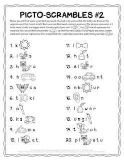  The Puzzle Den - Picto-Scrambles #2