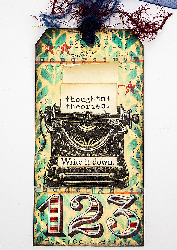 Layers of ink - Typewriter tag tutorial by Anna-Karin Evaldsson.