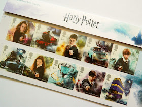 A photo showing a set of Harry Potter stamps 