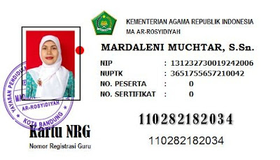 Aplikasi untuk pembuatan Kartu NUPTK dan kartu NISN Aplikasi Cetak Kartu NRG Gratis