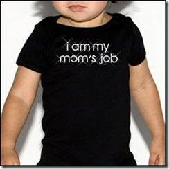 I Am My Mom's Job Bling Tee