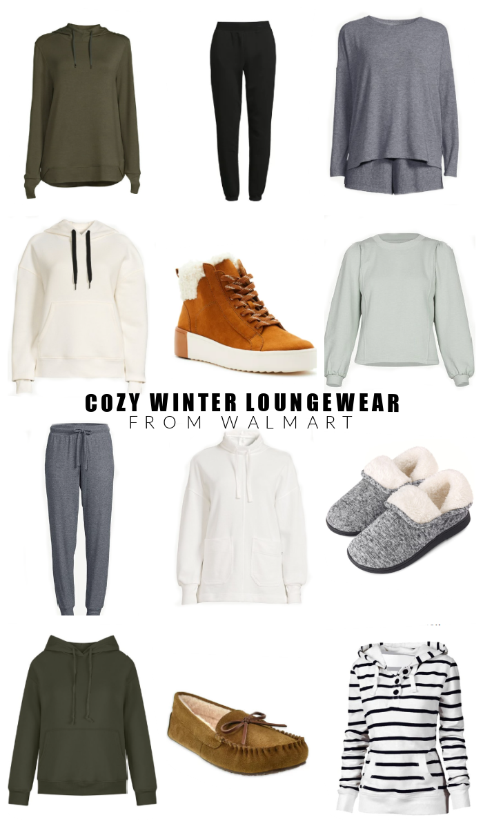 cozy winter loungewear, walmart fashion