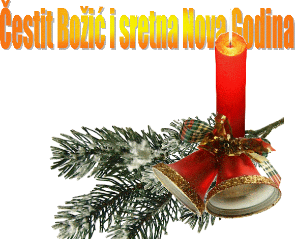 download besplatne Božićne i Novogodišnje animacije slike čestitke blagdani Merry Christmas Happy New Year zvončići svijeća