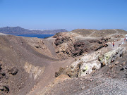 Santorini caldera ash. The ash pit is pretty large and was the site of many . (img )
