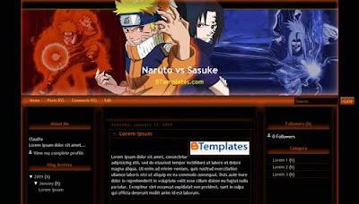 7 Template Blog Gratis Versi Naruto
