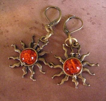 Download Sunburst Vintage Brass Earrings, Sun Symbols and Newgrange - The Beading Gem's Journal