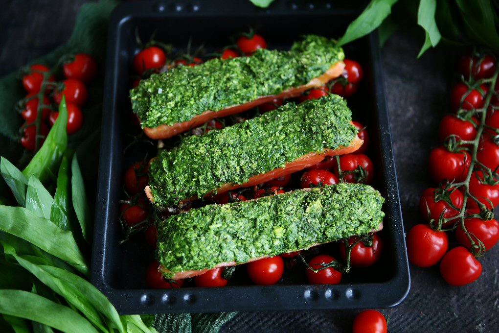 Wild Garlic Crusted Salmon