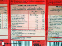 Información nutricional del tomate frito DIA.