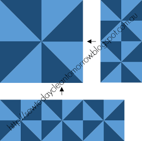 Sample piecing diagram from pattern