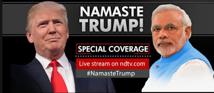 Namaste Trump karyakram Live stream