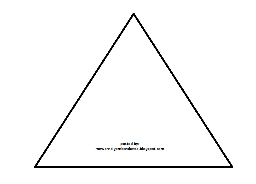 Mewarnai Gambar: Mewarnai Gambar Sketsa Bentuk Segi Tiga 