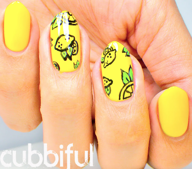 Lemon Nail Art 